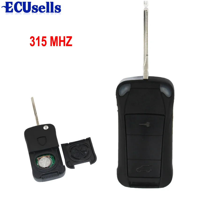 

315MHZ 2 Buttons Remote Key Control Fob for Porsche Cayenne With Uncut blade