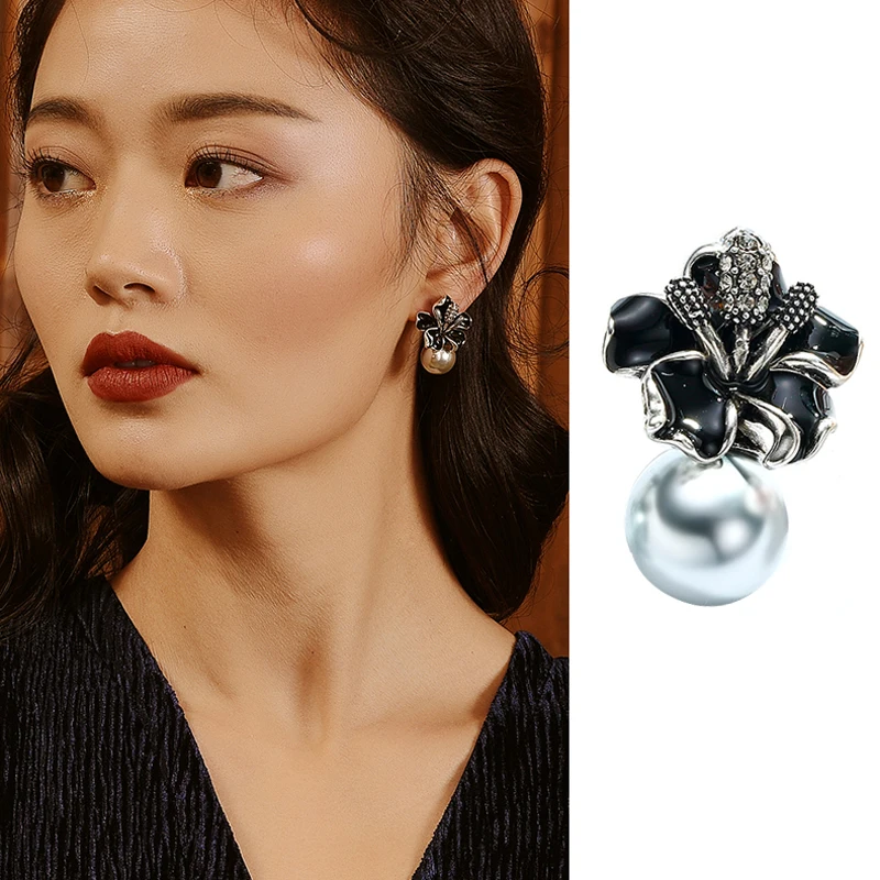 

Korean Fashion Style Clip On Earrings with No Hole For Women Trendy Flower Design Wedding Bridal Jewelry Accessories Best Gift