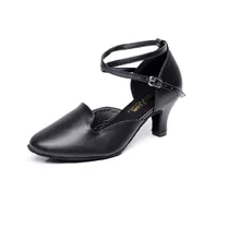 Из натуральной кожи Для женщин Бальные Туфли для латинских танцев женские Сальса обувь Samba Танго Обувь для танцев каблук 6 см 1693