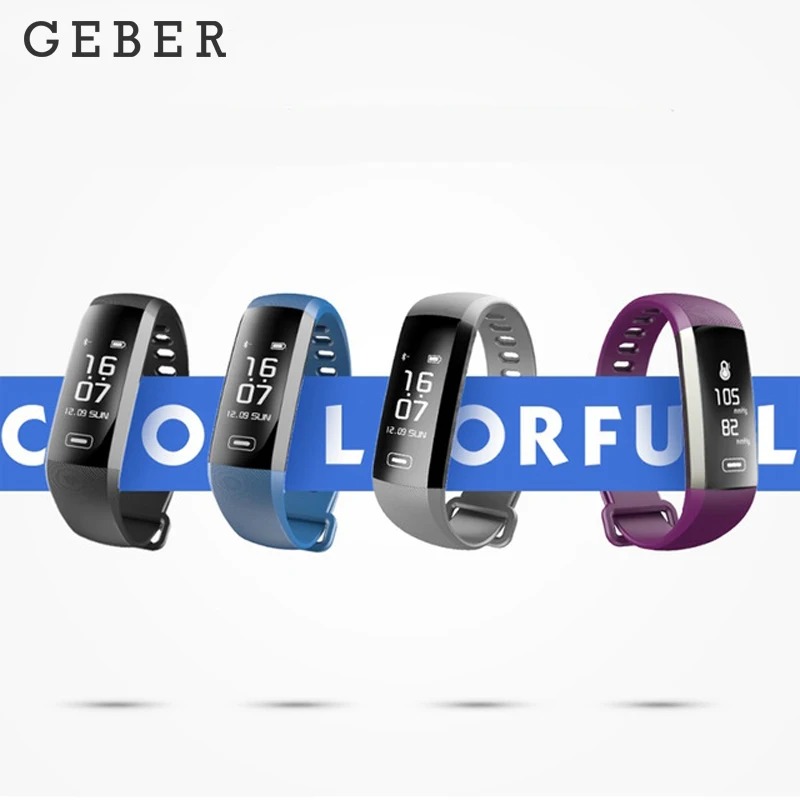 

geber R5MAX Smart Wristbands Smart Bracelet Activity Tracker Pedometer Blood Pressure Bracelet 50 Words Message Push for TEZER