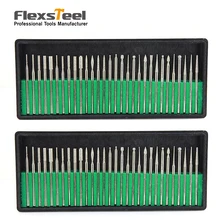 60PCS Diamond Burrs Drill Bit Set Drill Glass Gemstone Metal Shells Nails Lapidary for Dremel Craftsman Rotary Tool 