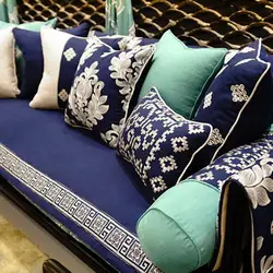 Тенденция витиеватой геометрический Синий Подушка/almofadas чехол, Европейский ретро удобные сиденья назад чехлы, Декоративные Бросьте