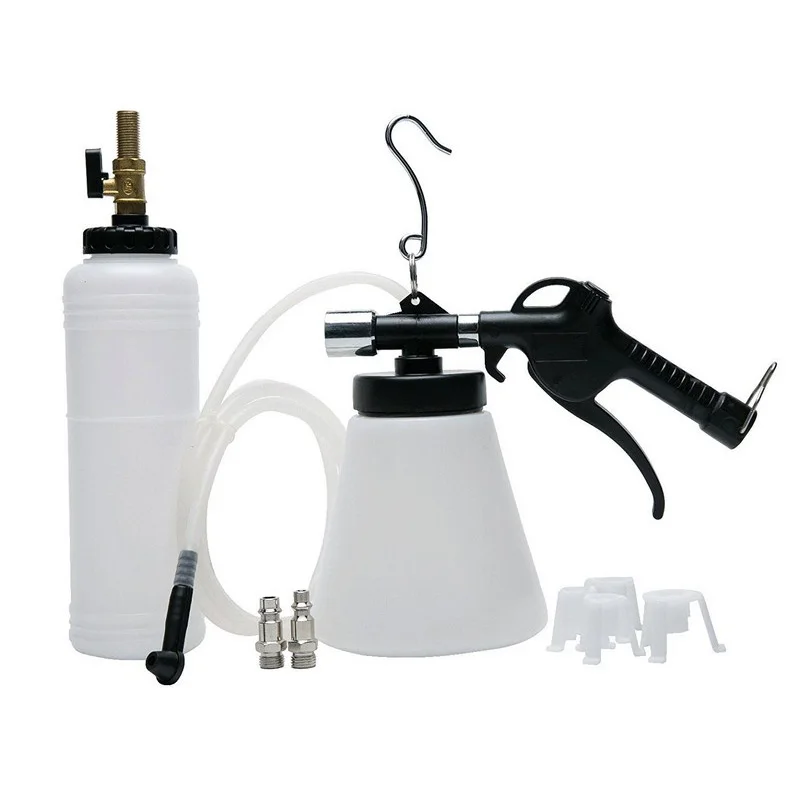 1L Double pot pneumatic brake oil pot Brake Bleeder Fluid Vacuum Type Oiler Tube Fill Bottle Set for motorcycles and cars (4)