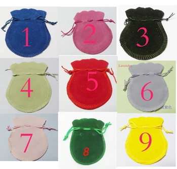 

100pcs/lot Mini Black Gourd Bag Velvet Bags 7*9cm Fit For Jewelry(Choose color, please leave a message/refuse mixed color)