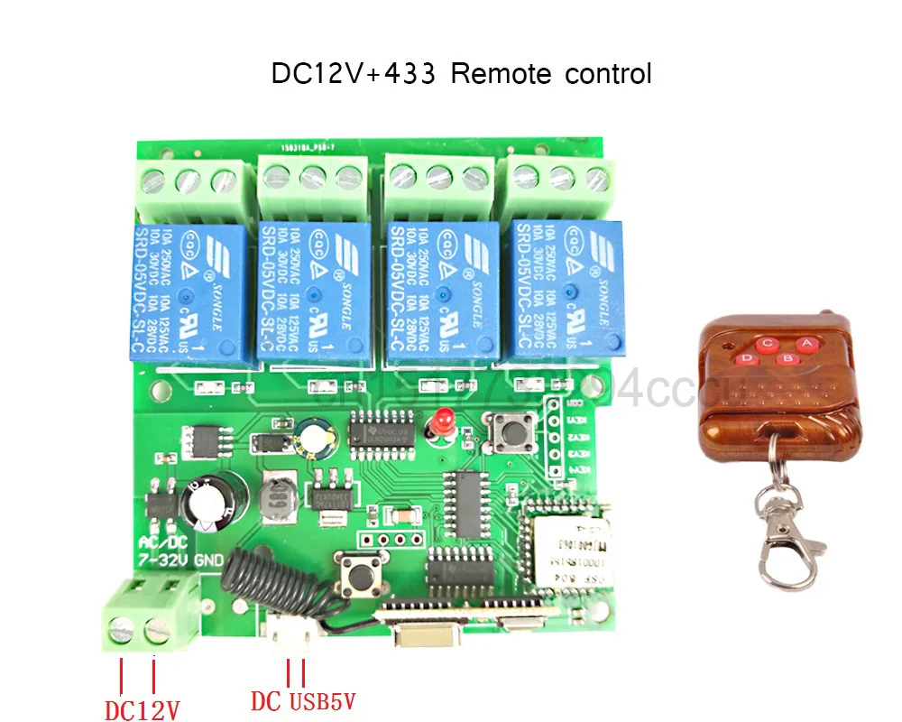 Умный пульт дистанционного управления DIY пульт дистанционного беспроводного переключателя универсальный модуль 4ch DC 5V 12V 32V 220V Wifi переключатель таймер для умного дома