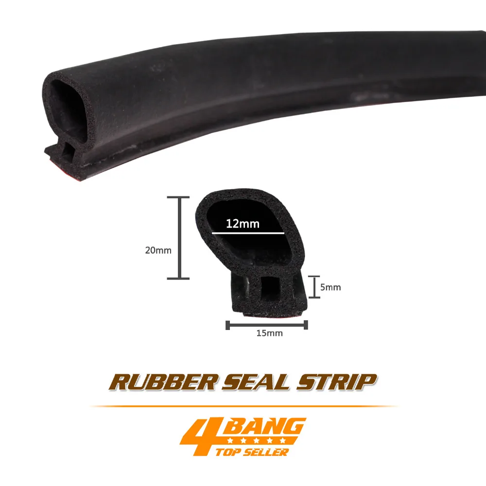 

5 Meter 197" WeatherStrip Pillar Trim Adhesive Seal Guard Edge Black Protector EPDM Lock Rubber Soundproof Dustproof Waterproof