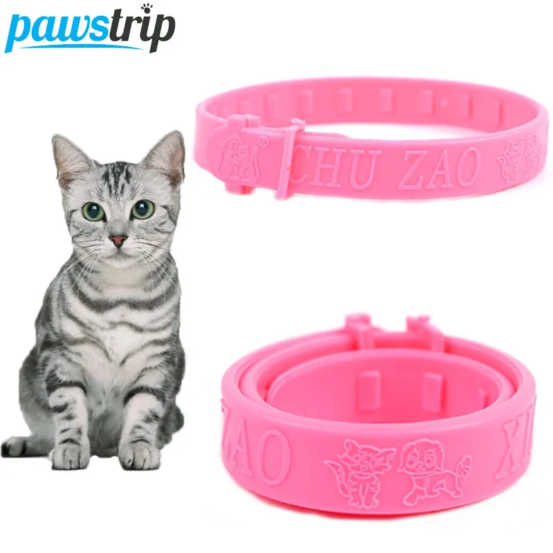 Soft Silicon font b Pet b font Cat Flea Collar Adjustable Practical Tick Mite Louse Reject
