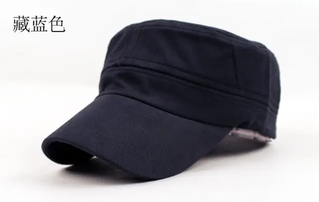 New Men Women Military Army Cap Plain Castro Cadet Patrol Cap Hats Adjustable 6L New Men Women Military Army Cap Plain Castro Cadet Patrol Cap Hats Adjustable 6L