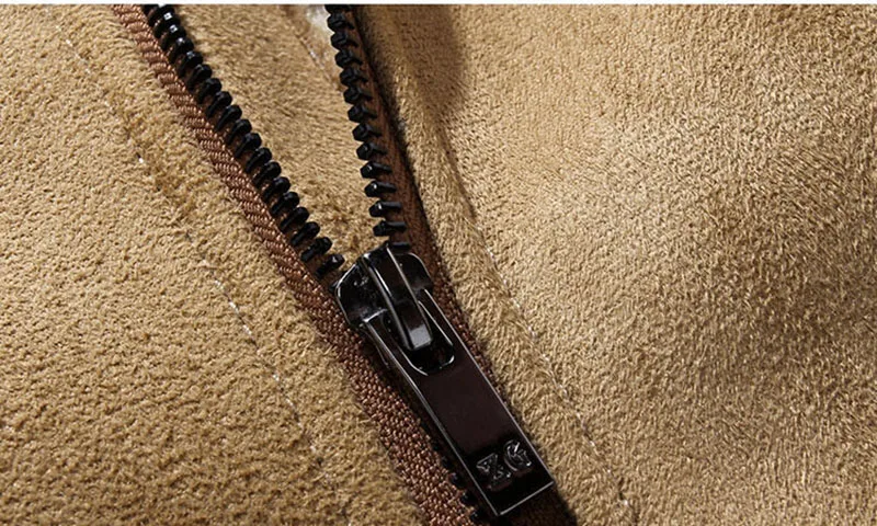 suede leather coat khaki 14