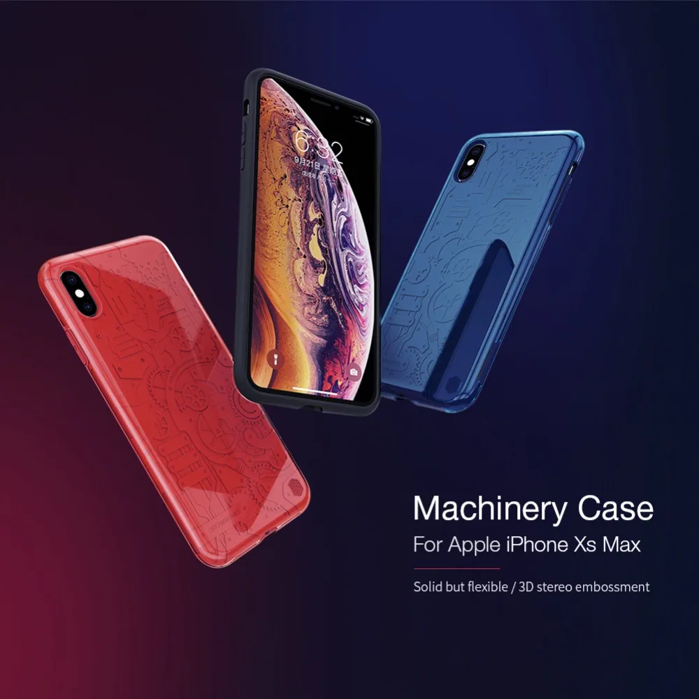 Чехол с механической текстурой для Iphone xs max Nillkin жесткие чехлы из поликарбоната и