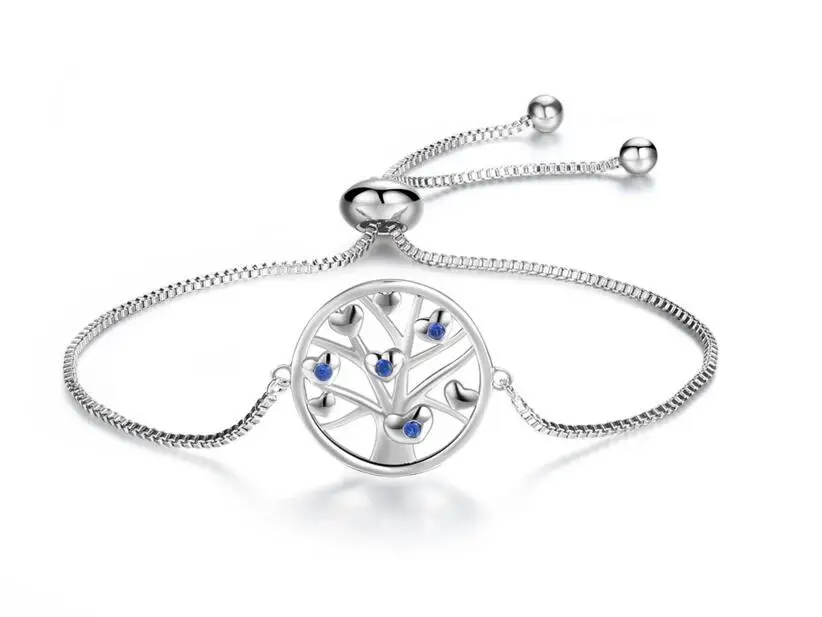 

New Luxury Cubic Zircon CZ Crystal Tree Of Life Bracelets & Bangles Adjustable Link Chain Friendship Bracelet Lucky Jewelry Gift