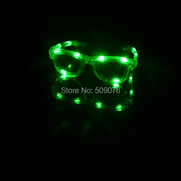 1 Pair of LED Flashing Light Up Party Retro Aviator Glasses Shades (Multi  Color)