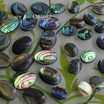 

50pcs/lot 8x10mm Natural Oval Cabochon Abalone Shell Mother of Pearl shell for DIY Jewelry Oval Peacock MOP Pearl shell