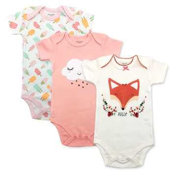 Newbron-Conjunto de peleles de manga corta para bebé, Mono para bebé, conjunto para niño y niña, ropa para bebé (niño o niña) 2018