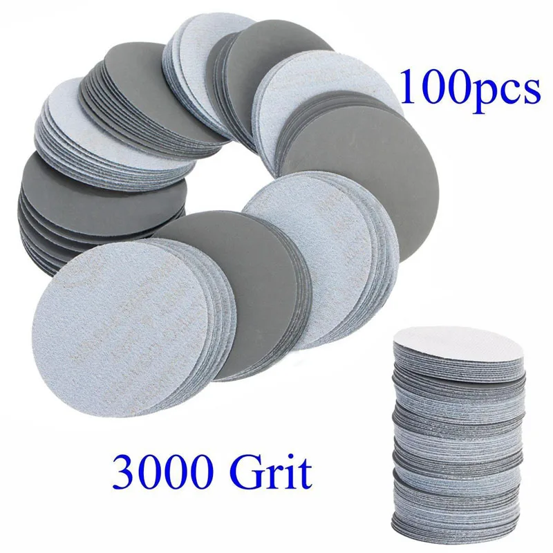 100pcs3inch75mm3000GritSanderDiscsSandingPolishingPads