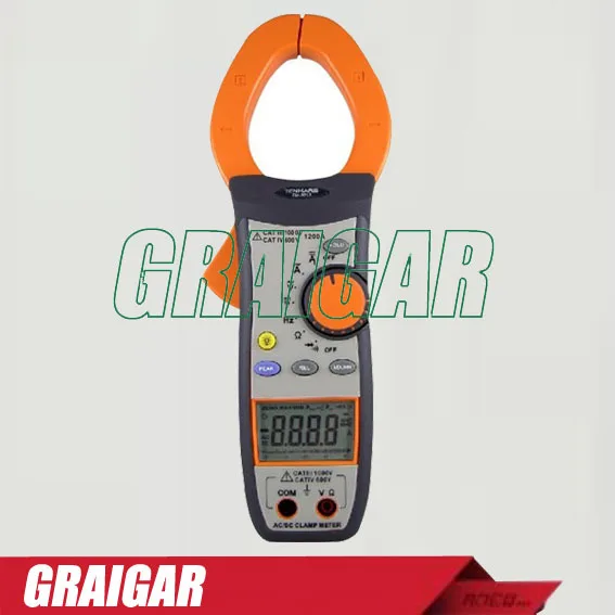 Dígitos com Leitura Máxima de 4000 Portátil Clamp Meter Display Retroiluminado Lcd 3-3 4 Tm-3013 ac – dc