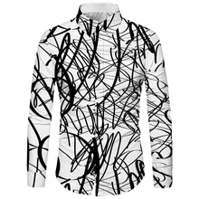 Cloudstyle, брендовая одежда, новинка, мужская рубашка, повседневная, облегающая, 3d, обычная, черная, белая, шелковая, с принтом, Освежающая, Camisas, Мужская