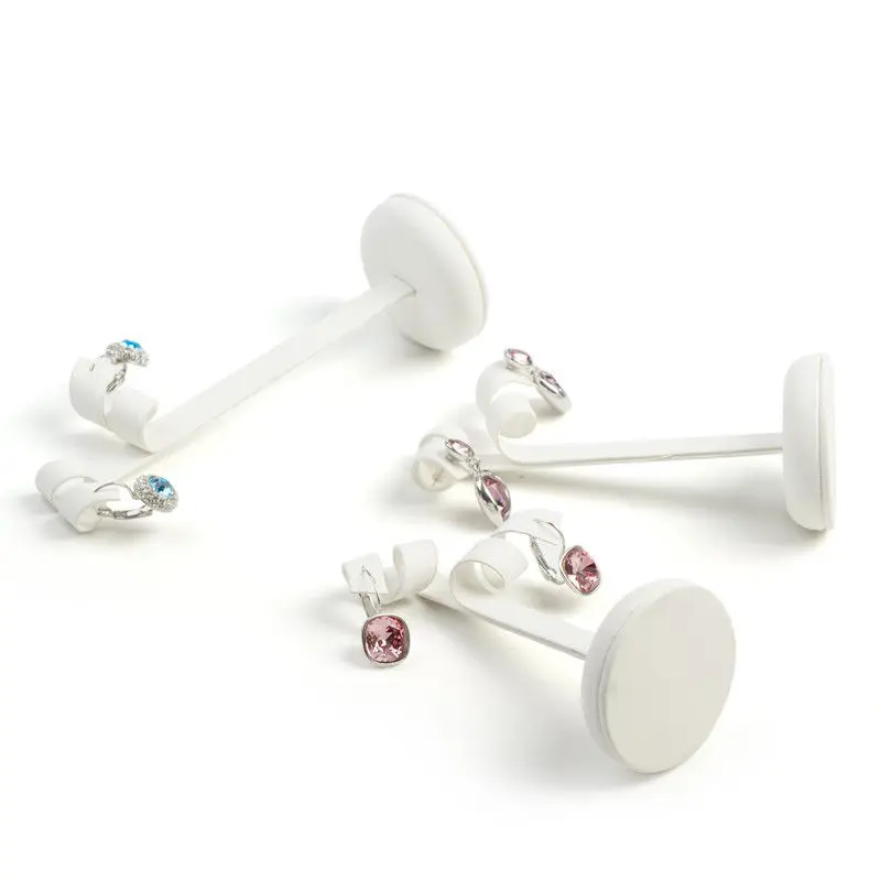 3pcspack Earring Jewelery Display Stand Pu Leather Earrings Ear Stud Holder Storage Hanger Showcase Rack Organizer Jewelry (10)