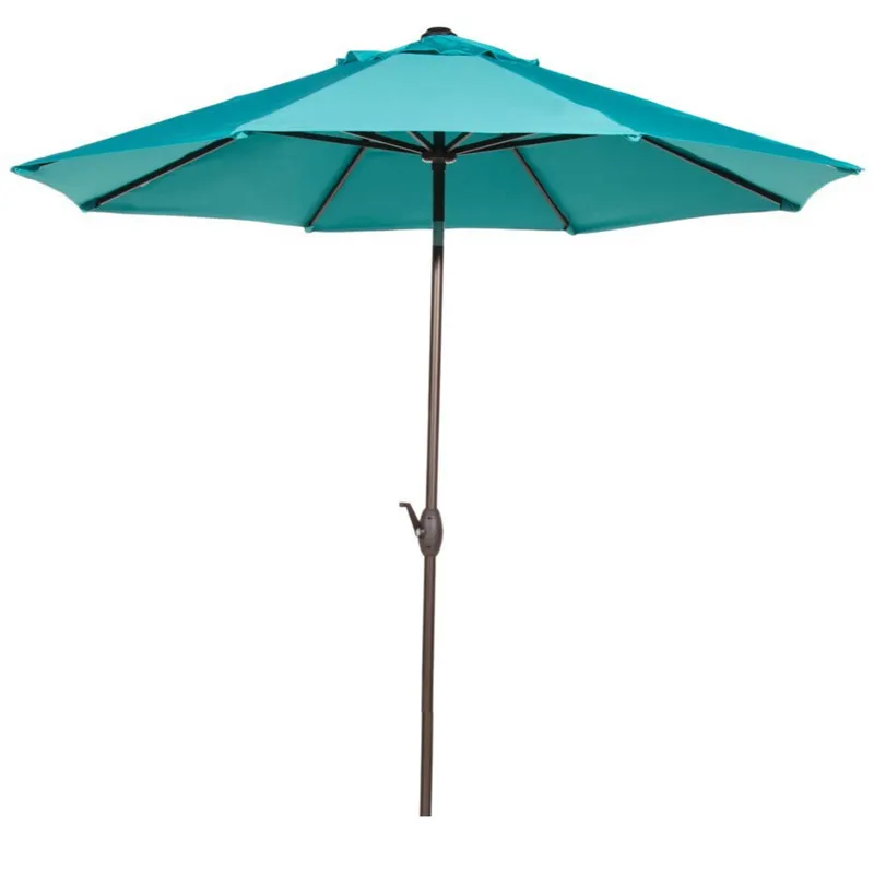 Abba Patio 9-Feet Umbrella with Push Button Tilt and Crank - Turquoise