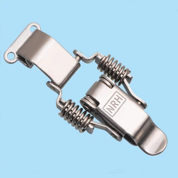 

Free shipping high quality stainless steel spring lock spring buckle seal lock hasp incubator