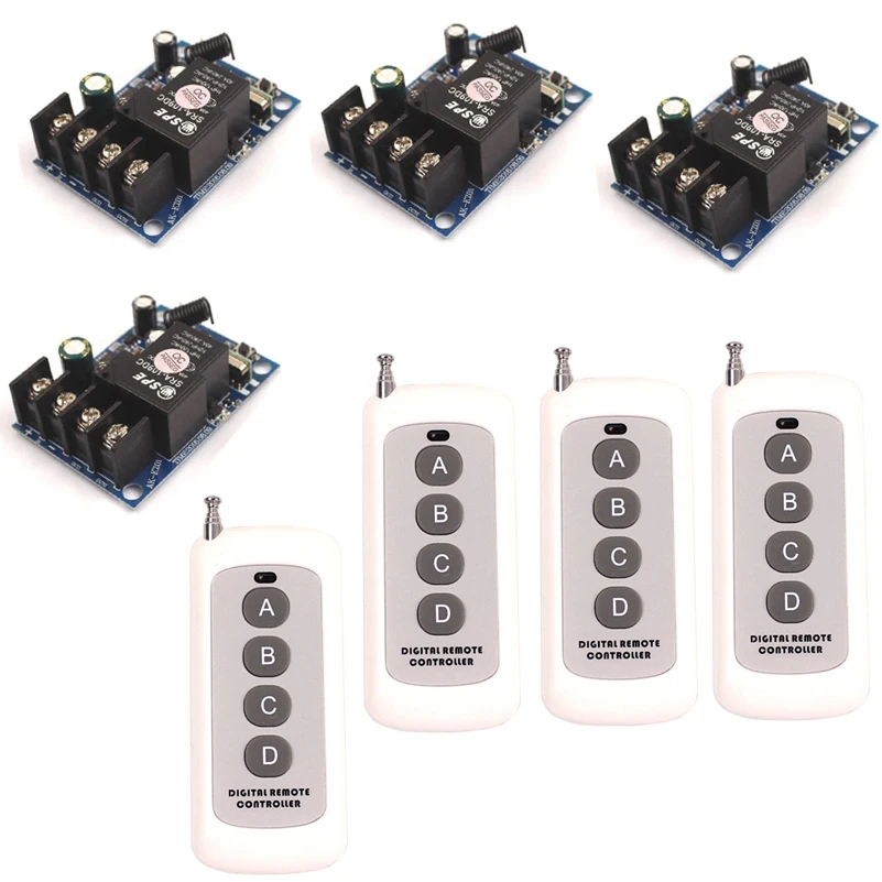 Wide Voltage 12V 24V 36V 48V 40A Wireless Remote Switch Transiver 315 433MHz-4
