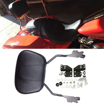 

Detachable Gloss Black Sissy Bar with Passenger Backrest Pad and 4-Point Docking Hardware Kit for Harley Davidson Touring