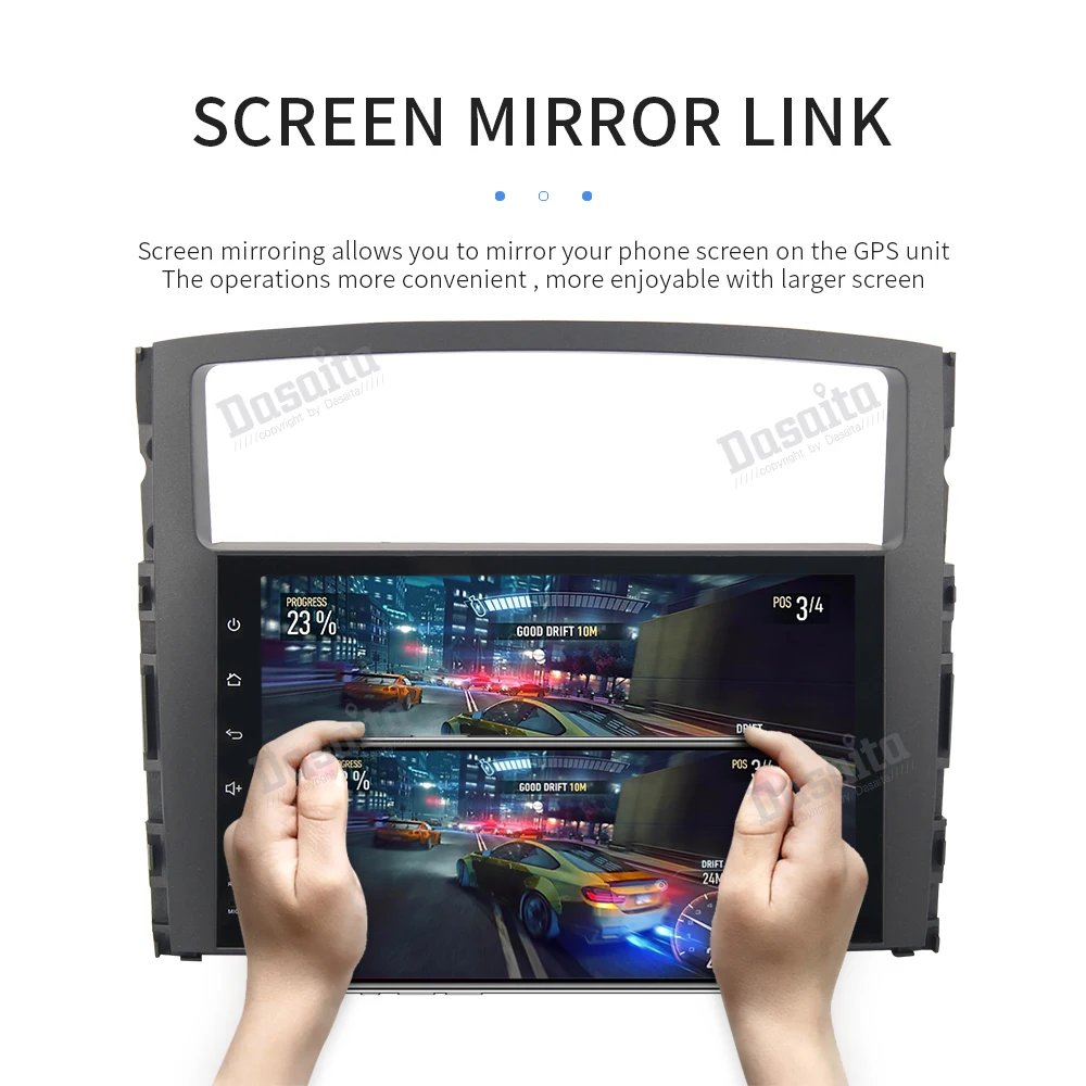Perfect 9" ips Car 1 din Android 8.0 multimedia player for Mitsubishi Pajero V93 V97 2006-2013 Autoradio with 8-Core 4Gb+32Gb GPS wifi 2