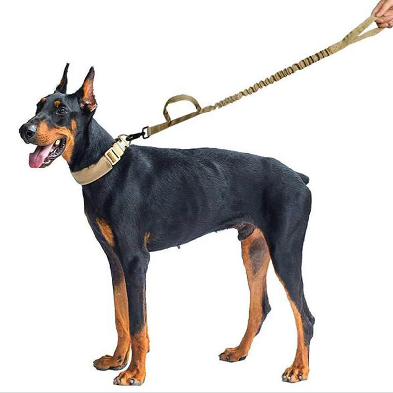 #*Cheap Army Tactical Dog Leash Nylon Bungee Leashes Pet Military Lead Belt Training Running Leash For Medium Large Dogs German Shepherd