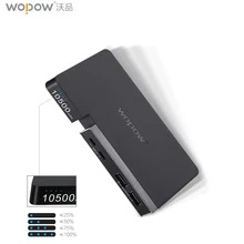 WOPOW S10 10500mAh Power bank USB Quick Charge Powerbank Lithium polymer external battery Ultrathin Portable charge battery