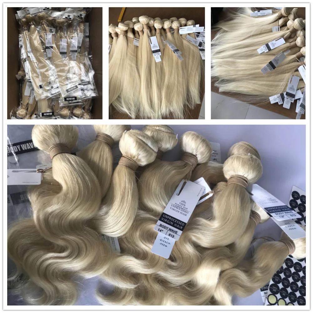 Hotlove Brazilian Straight Human Hair Weave 3 Bundles Hair With Lace Frontal Closure With 613 Blonde Remy Human Hair Bundles Hotlove Brazilian Straight Human Hair Weave 3 Bundles Hair With Lace Frontal Closure With 613 Blonde Remy Human Hair Bundles