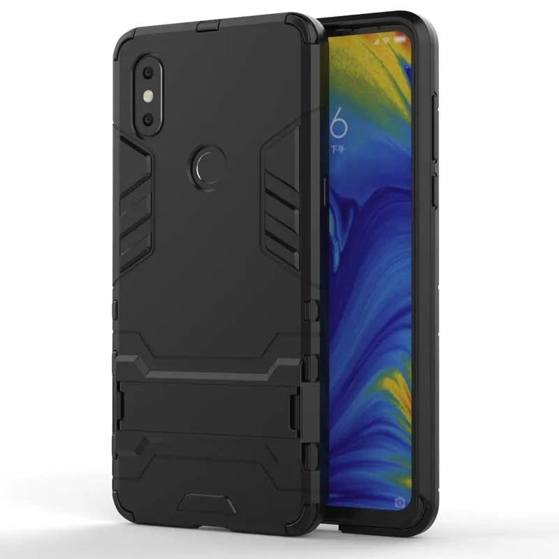 XSDTS защитный противоударный чехол для Xiaomi mi X 3 Max 2 2s PC+ TPU Железный человек 3D защитный чехол для телефона чехол - Цвет: Black