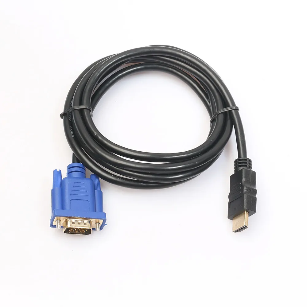 Новинка 1 8 м HDMI кабель к VGA цифровой адаптер 1080P HD с аудио преобразователем