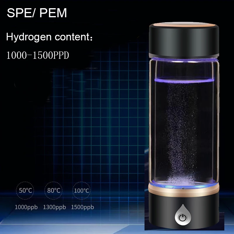 Spe/Pem водород богатый генератор бутылка с ионизатором воды Seperate H2 и O2 высокого чистого водорода ПЭТ бутылка использования