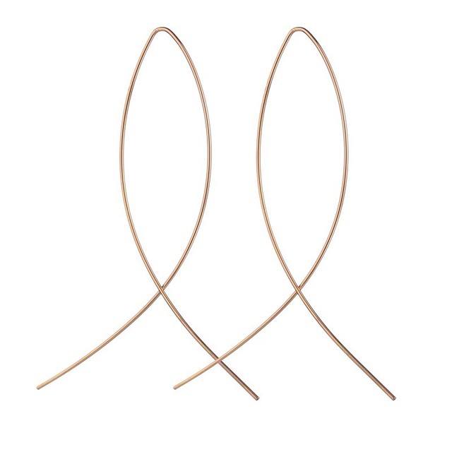 Cross Imitation Pearl Earrings Long Simple Fashion Earrings Women Wedding Jewelry Boucles D'oreilles Pour Les Femmes