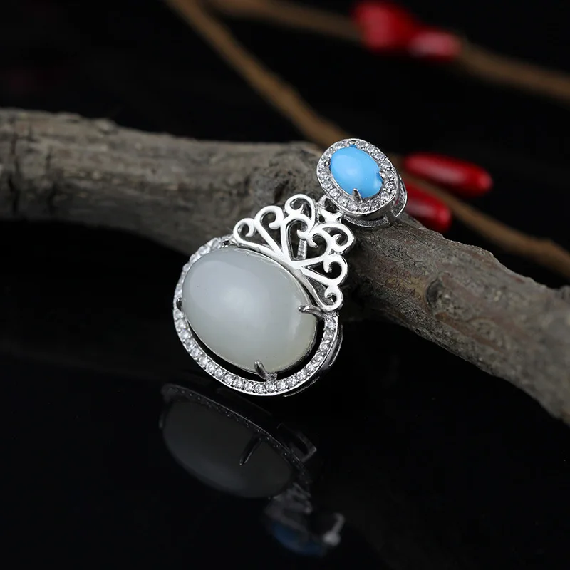 

S925 sterling silver jewelry fashion women's natural pendant