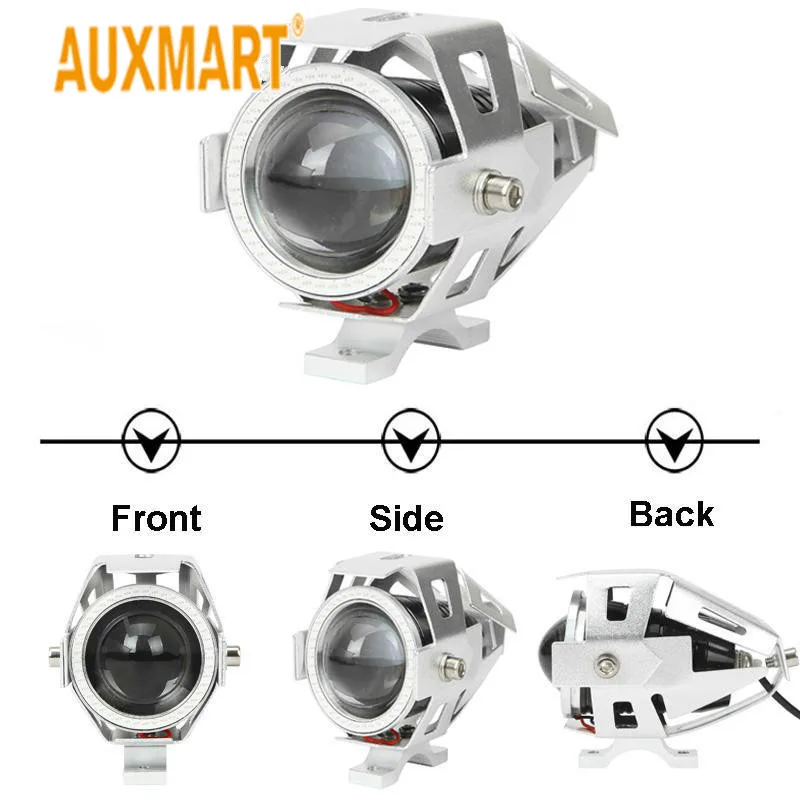 

Aumart U7 Motorcycle LED Driving Light 3000lm 6000K-7000K 12V/24V High Low Beam White Red For Honda Suzuki Kawasaki Yamaha