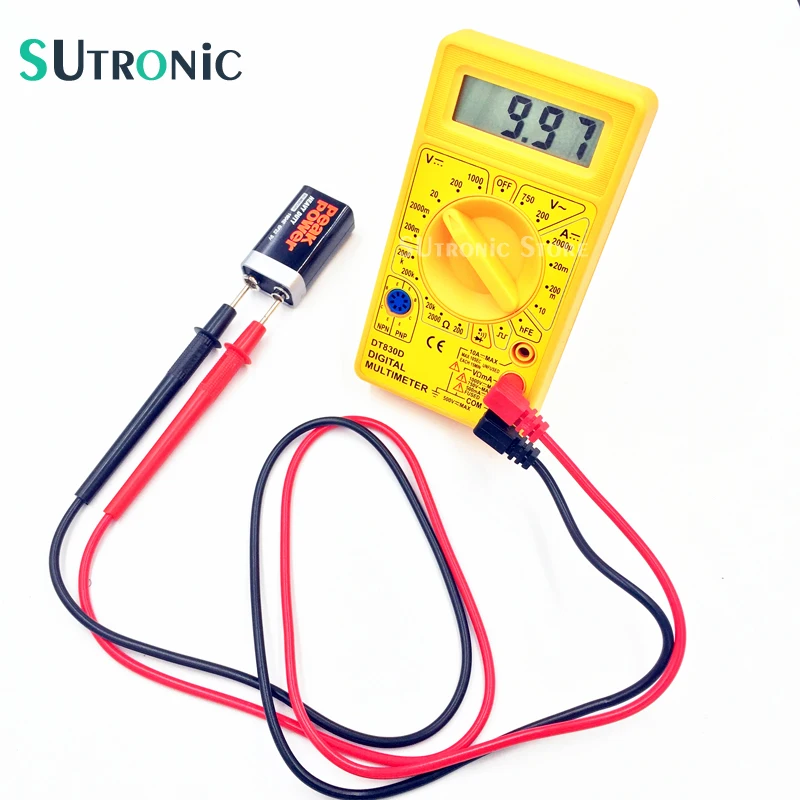 DT 830D Mini Digital Multimeter Buzzer Overload protection Square wave