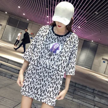 

2019 new spring and Korean version of the sanding large size thick warm inside half-sleeved loose short-sleeved T-shirt women