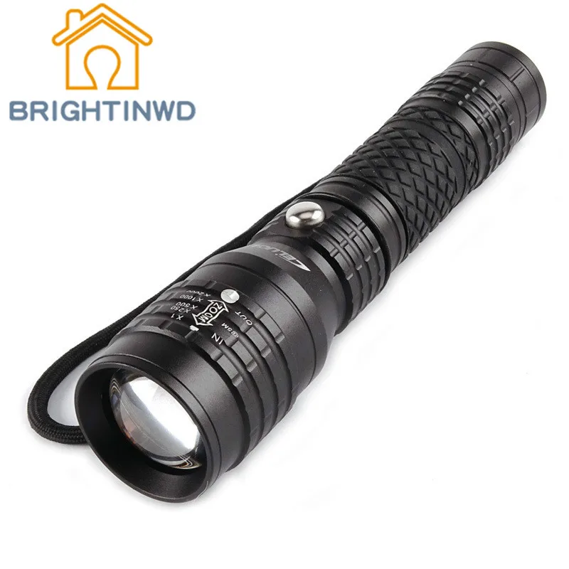 

BRIGHTINWD Strong Light Charging Flashlight Telescopic Zoom Range Far Brightness Good Outdoor Night Riding Camping T6 LED