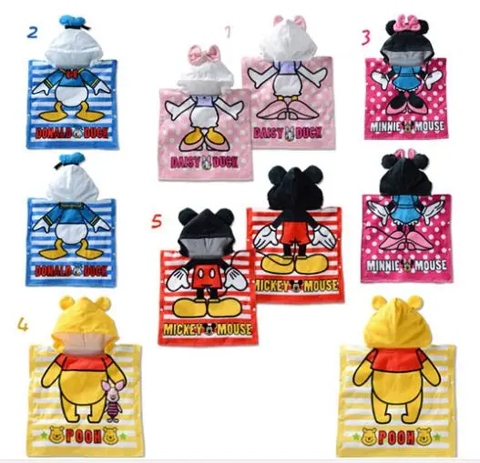 Children bath towel cotton baby towel lovely carton design hooded baby