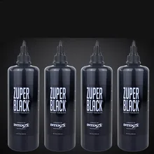 Большая бутылка ZUPER черные чернила татуировки 12 унц.(360 мл