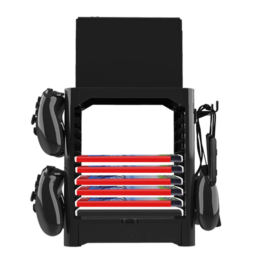 

Multifunction Game Disk Storage Tower CDs Controllers Holder Shelf for Nintendo Switch Console HSJ-19