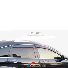 Para Honda CRV CR-V 2007 2011 Plástico ABS Toldos Janela Viseiras Vento Defletor Visor Chuva Sun Guard Ventilação Covers