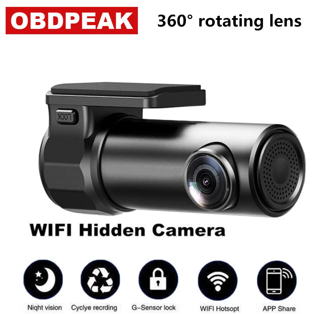 WiFi Скрытая Автомобильная dvr камера FHD1080 видеорегистратор Цифровой для IOS Android Авто