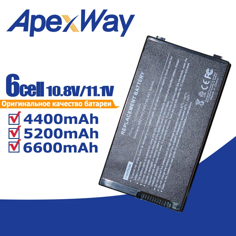 ApexWay Laptop Battery For Asus A32-A80 F80 N60 X82 N60D X82C F80s.