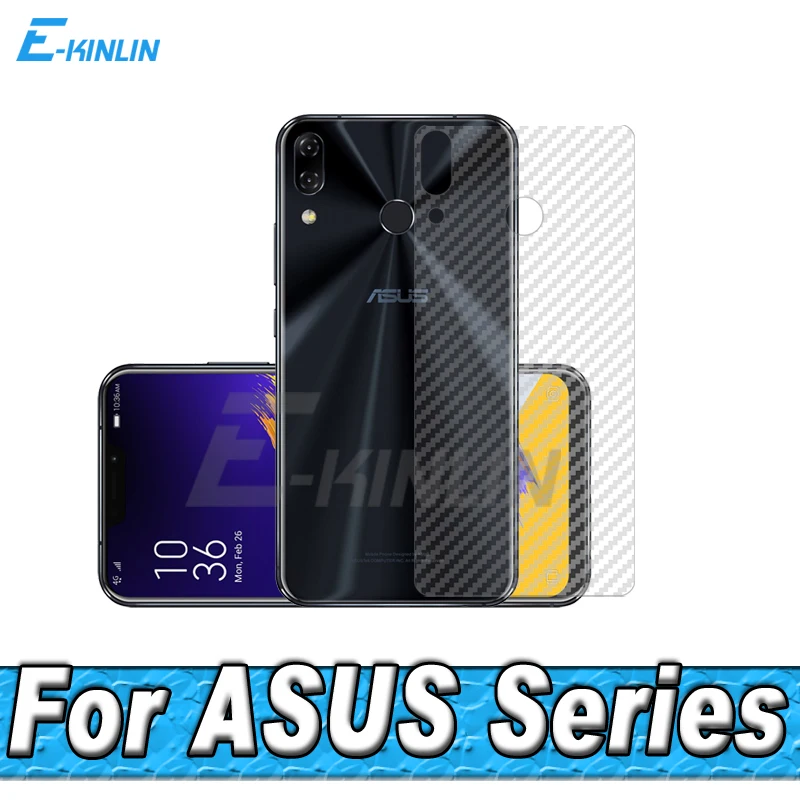 

3D Carbon Fiber Rear Screen Protector For Asus ZenFone 5 5Z 6 ZS630KL ZS620KL ZE620KL Back Cover Protective Guard Film Not Glass