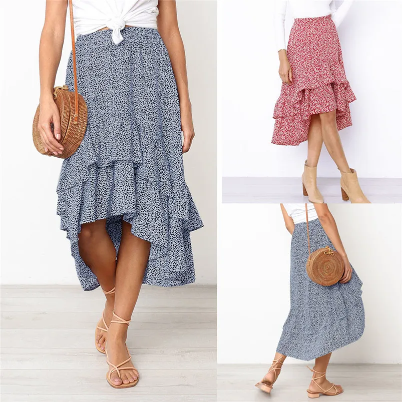 Spring Summer Autumn Hot Selling New Style Women's Sexy Casual Party Printing High Waist Hip Long Ankle length Skirt R11 (6)