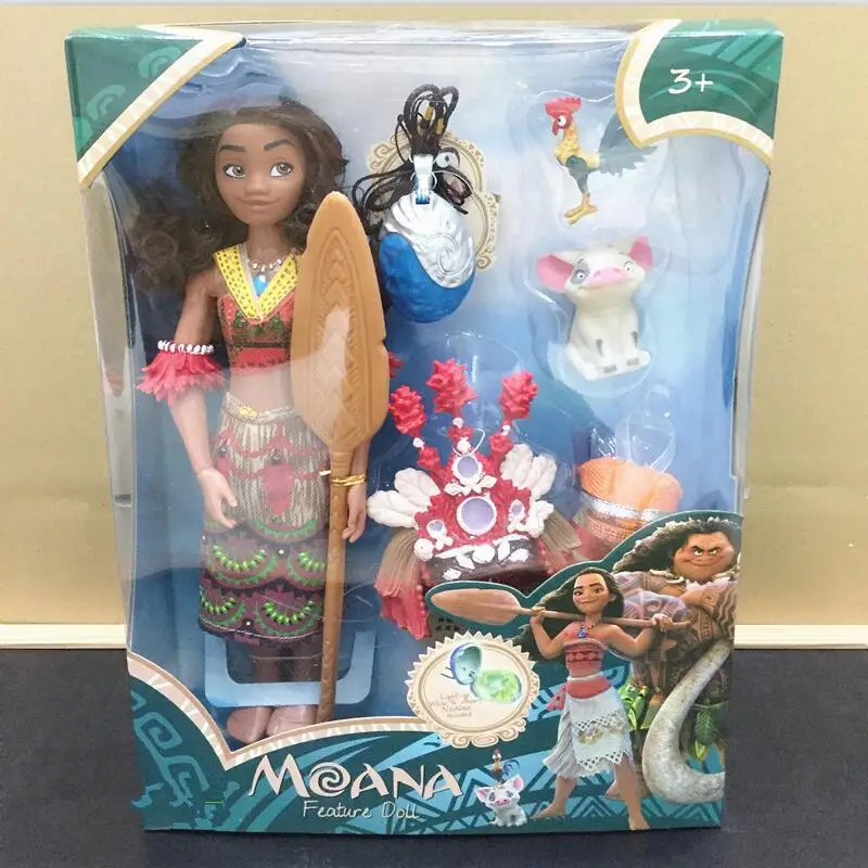 Vaiana Moana фильм Vaiana Моана принцесса Мауи главный туи Тала Heihei Pua фигурка украшения игрушки для детей подарок на день рождения - Цвет: F