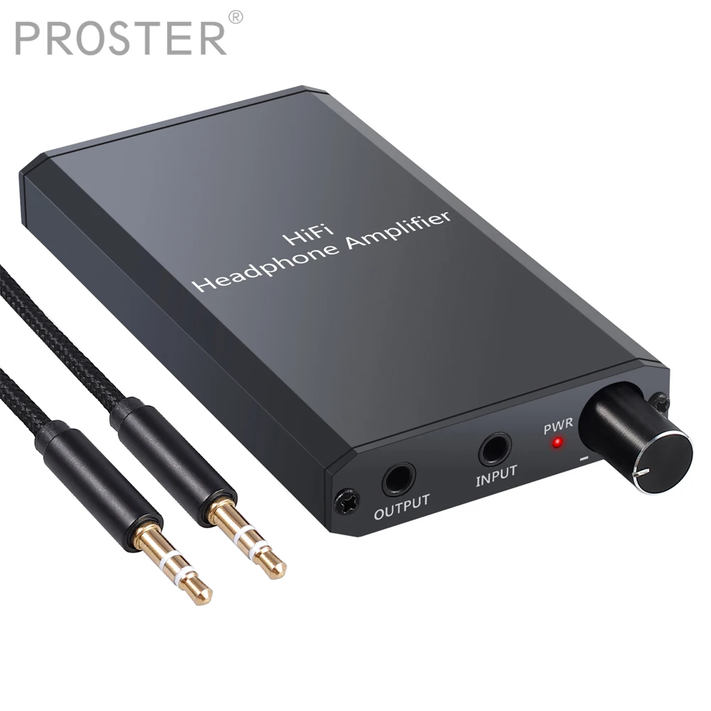 Baratos AMPLIFICADOR DE AURICULARES Proster interruptor de ganancia de 2 etapas mejora la función Aux en amplificador HIFI portátil Audio en auriculares para iPhone