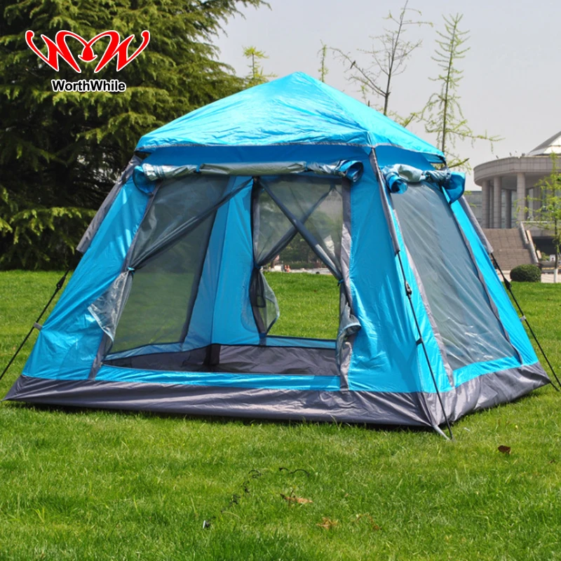 WorthWhile Pop up Tent for 3 4 Person Hiking Camping Beach Waterproof